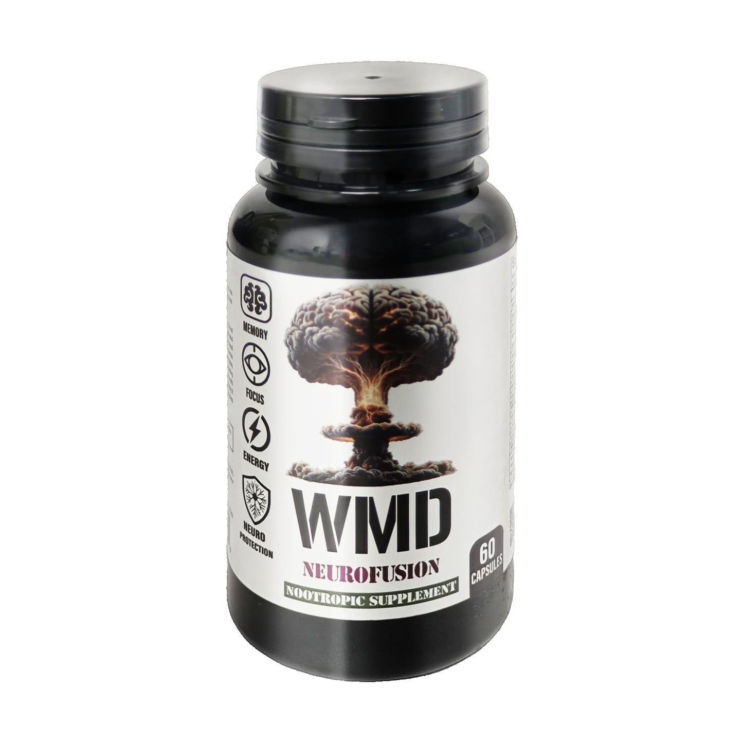 WMD NeuroFusion Nootropic Brain Supplement - Memory, Focus, Mental Clarity & Cognitive Support - Gluten Free, Non-GMO, Vegan, Adaptogen Formula -- 60 Capsules