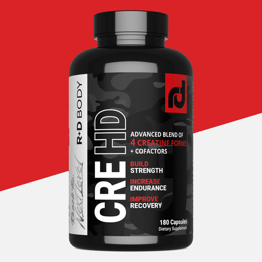 R+D Body CreHD - Advanced Creatine Blend + Cofactors - 180 Capsules - Support Lean Muscle, Endurance, and Recovery