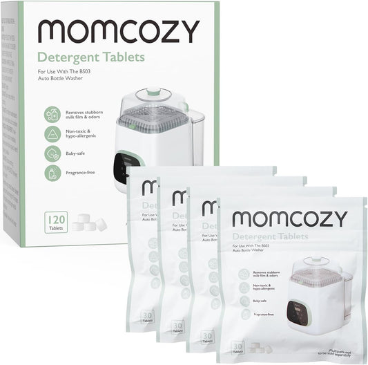 Momcozy Official Washing Block for Momcozy KleanPal Pro Baby Bottle Washer, 120 Detergent Tablets