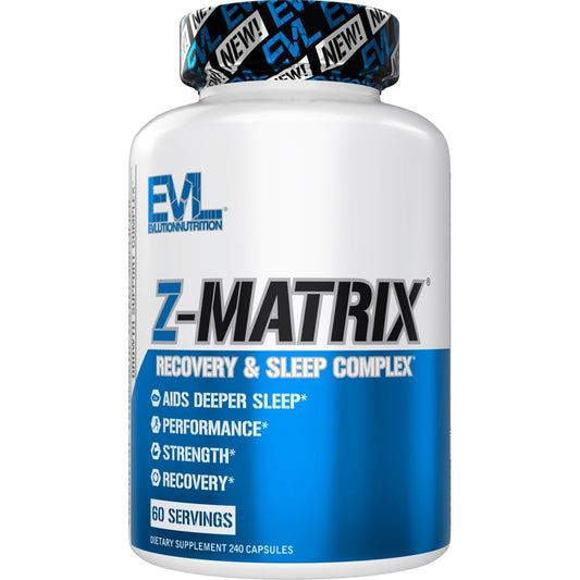 Evlution EVL Post Workout Recovery Bodybuilding Supplement - Magnesium and Zinc - ZMatrix Zinc Magnesium Aspartate Muscle Recovery Supplement for Sleep Support and Muscle Health