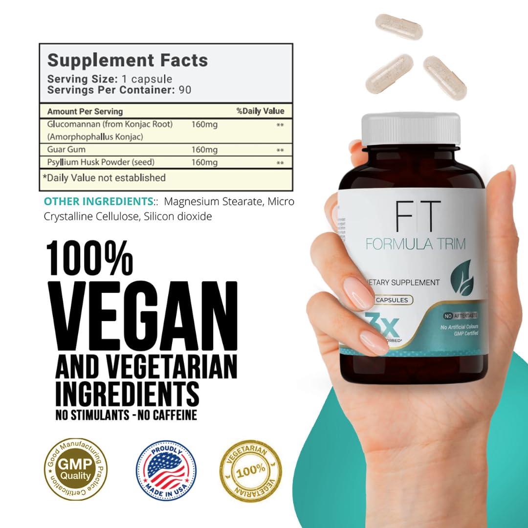 Natural Appetite Support Formula for Women. Improves Digestive & Gut Health. Plant-Based, Vegan, Vegetarian. Includes Glucomannan. No Stimulants, No Caffeine. 30-Day Supply.
