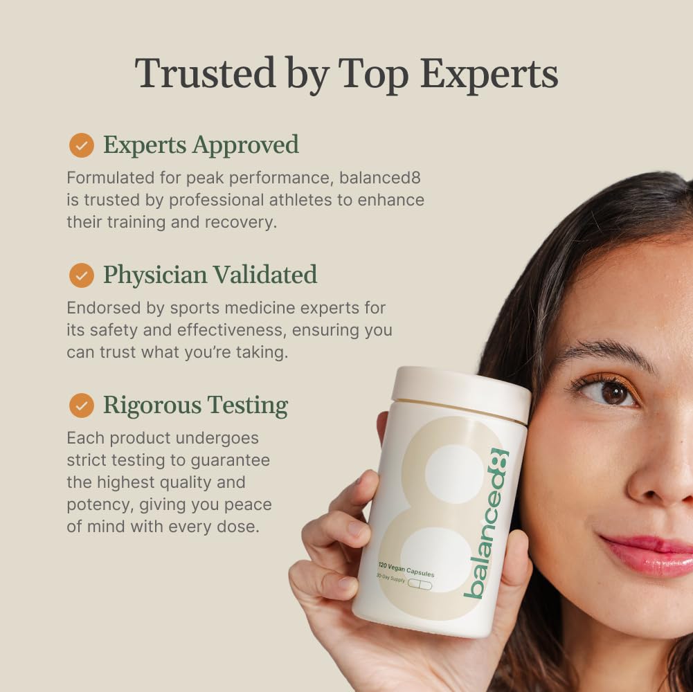 balanced8 GLP-1 Probiotic - GLP1 Side Effect Support Supplement for Semaglutide & Tirzepatide Users, 36 Key Ingredients, Supports Digestive Comfort, Enhances Gut Health, Made in USA, 120 Capsules