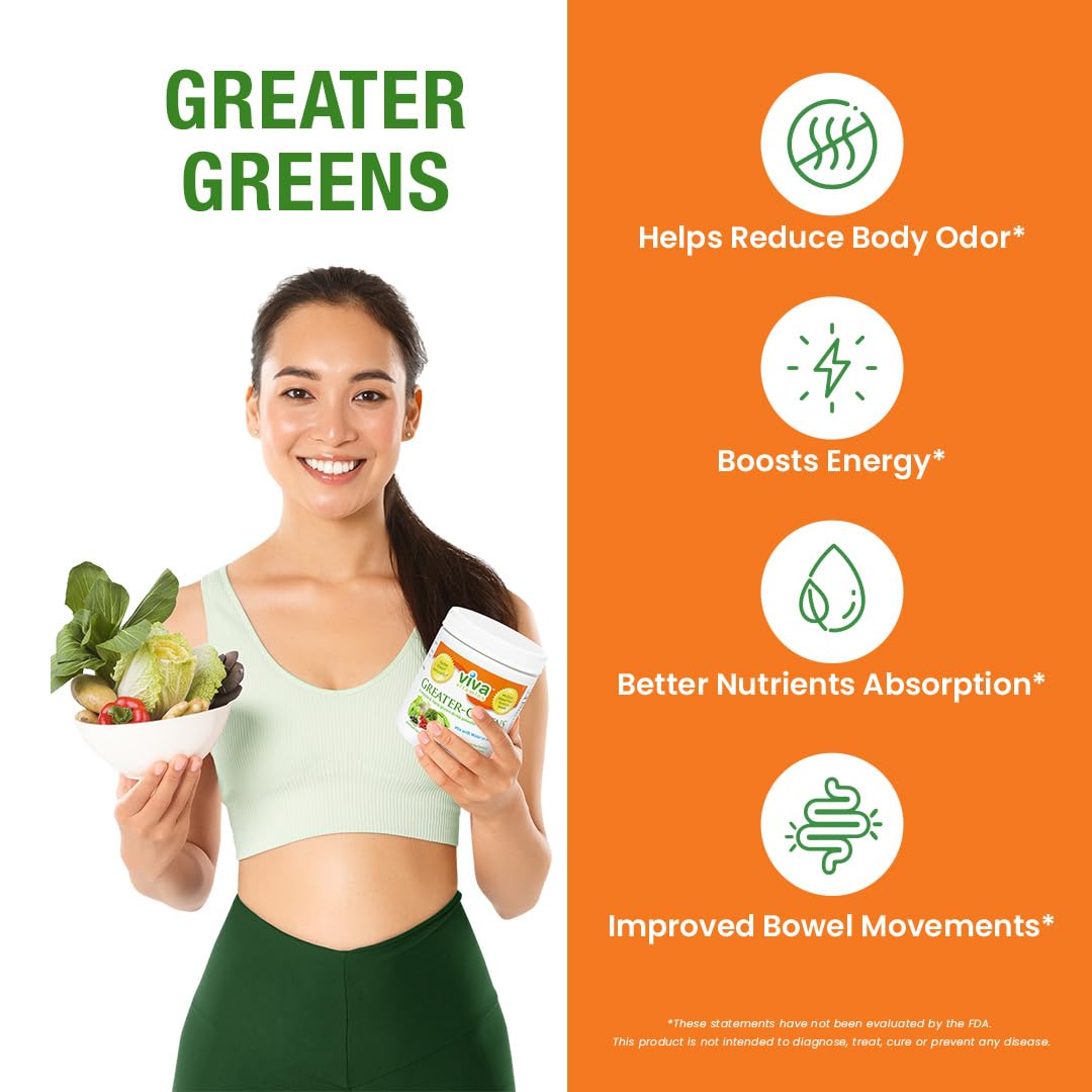 Greater Greens Detox Cleanse - Super Greens Powder for Bloating Relief for Women & Men, Mixed Greens Powder for Improved Digestive Health & Gut Health, Juice Cleanse, Green Juice, 10 Oz