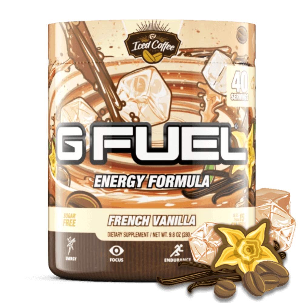 G Fuel Watermelon Energy Drink Powder, Pre Workout Caffeine Mix for Gaming, Sugar Free Focus Amino, Vitamin + Antioxidants, 9.9oz (Watermelon, 40 Servings)