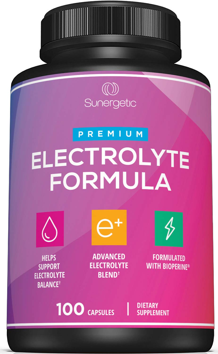 Premium Electrolyte Capsules - Support for Keto, Low Carb, Rehydration & Recovery - Electrolyte Replacement Tablets - Includes Electrolyte Salts, Magnesium, Sodium, Potassium - 100 Capsules