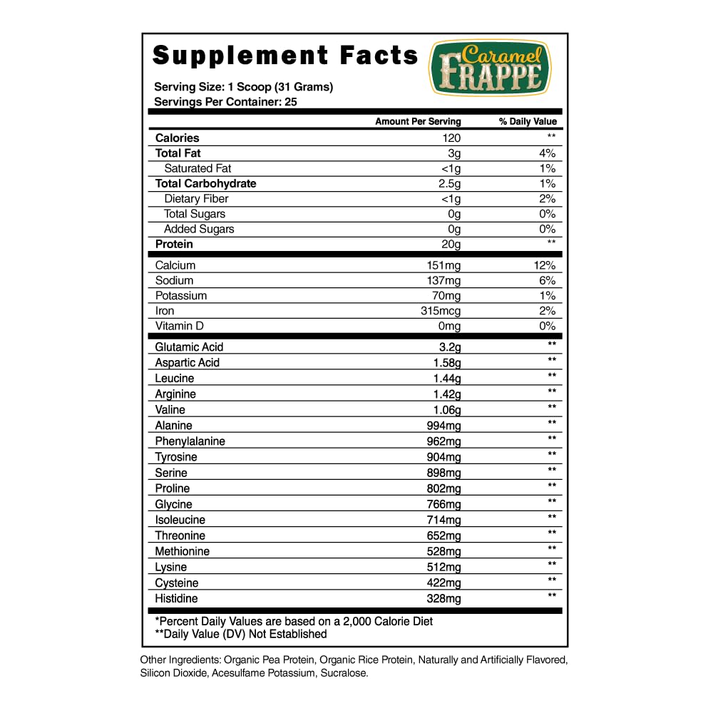 Steel Supplements Veg-PRO | Vegan Protein Powder, Caramel Frappe | 25 Servings (1.7lbs) | Vegan Protein Powder with BCAA Amino Acid | Non Dairy | Low Carb Formula