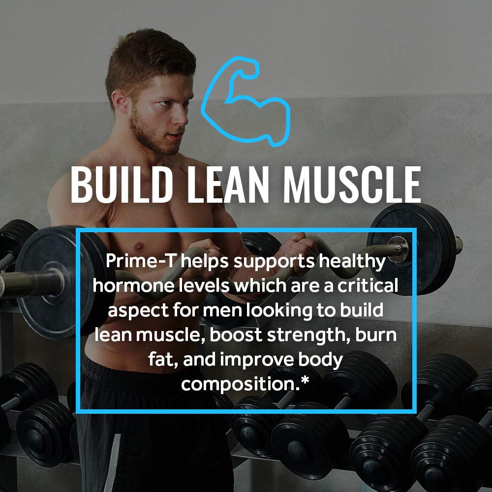 RSP NUTRITION Prime T - Testosterone Booster for Men, Natural Test Booster Pills, Lean Muscle Growth, Strength, Stamina & Healthy Sleep, 30 Servings