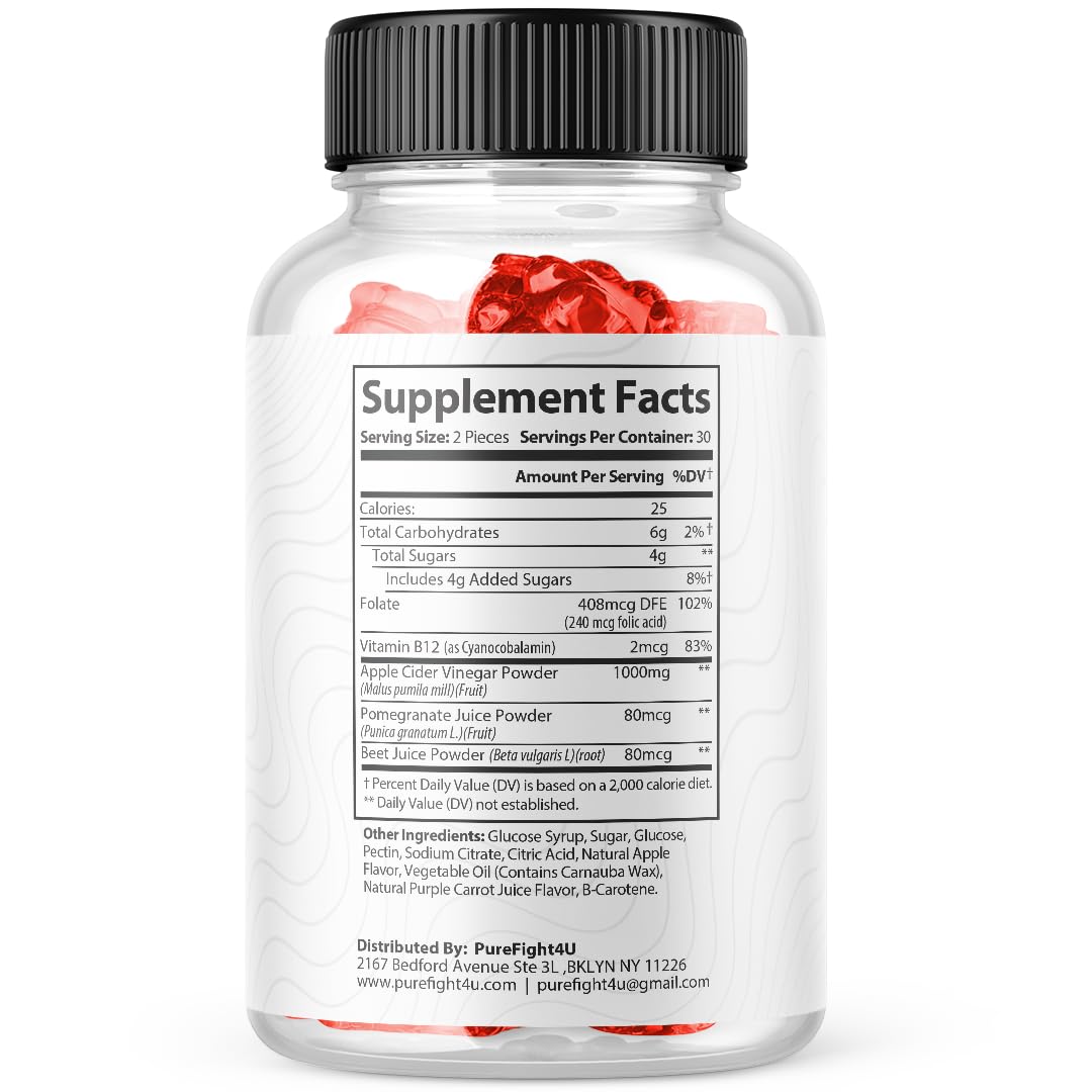 Pure Keto Essence Keto+ ACV Gummies | Apple Cider Vinegar Gummies, Advanced Weight Loss, 1000mg | Dietary Supplement 60 Gummies