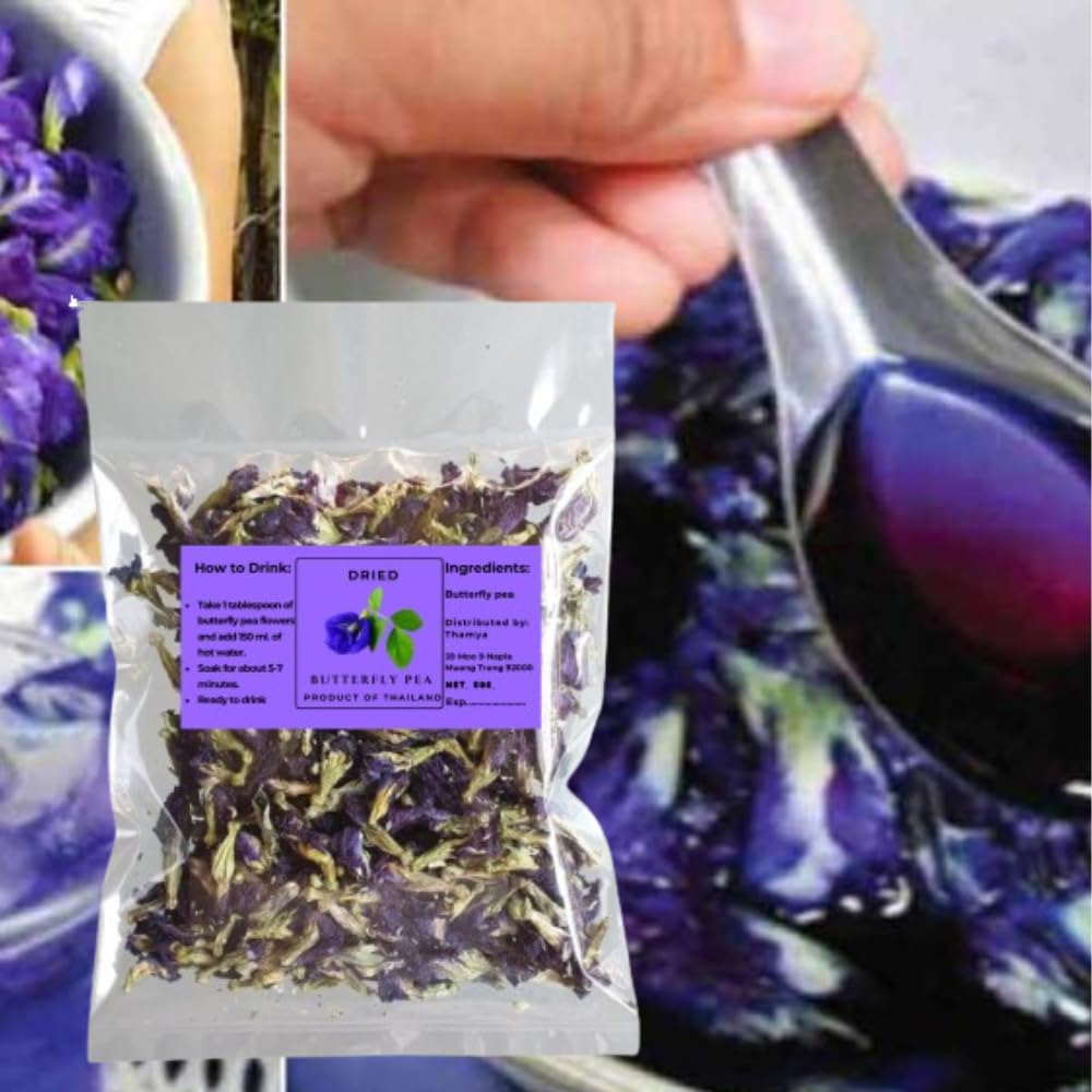 Generic Butterfly Pea Flowers Tea 50 g Product of Thailand
