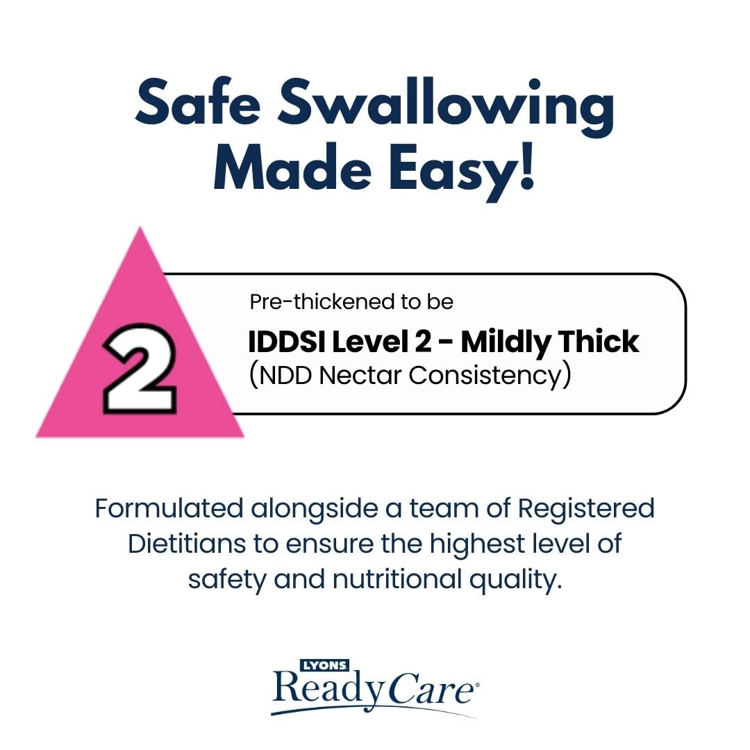 Lyons ReadyCare Thickened Cranberry Cocktail for Dysphagia  Swallowing Difficulty  Nectar Consistency Level 2 Mildly Thick  4 fl oz 48 Pack