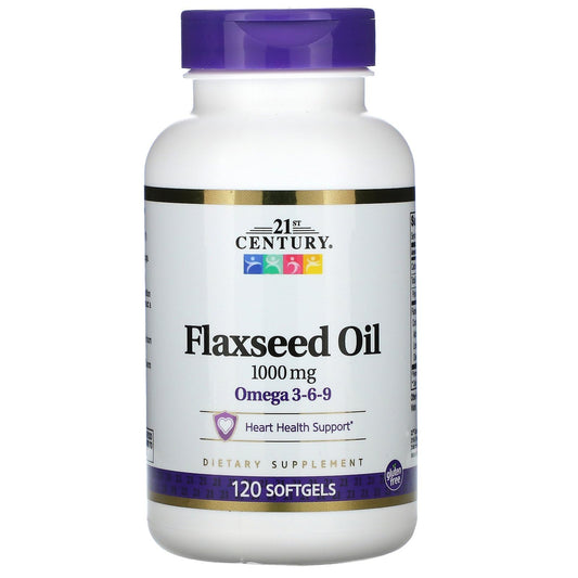 21st Century Flaxseed Oil 1000 Mg Softgels, 120-Count (22871)