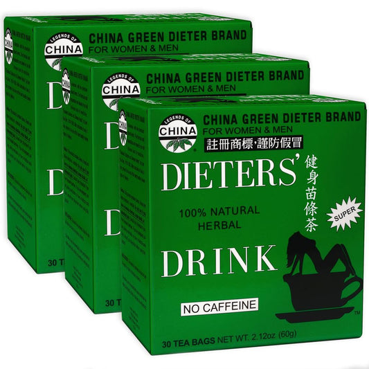 Uncle Lee's Tea Detox Tea with Senna Laxative, Supports A Healthy Weight, Caffeine-Free Herbal Tea Bags, 30 Count (Pack of 3)