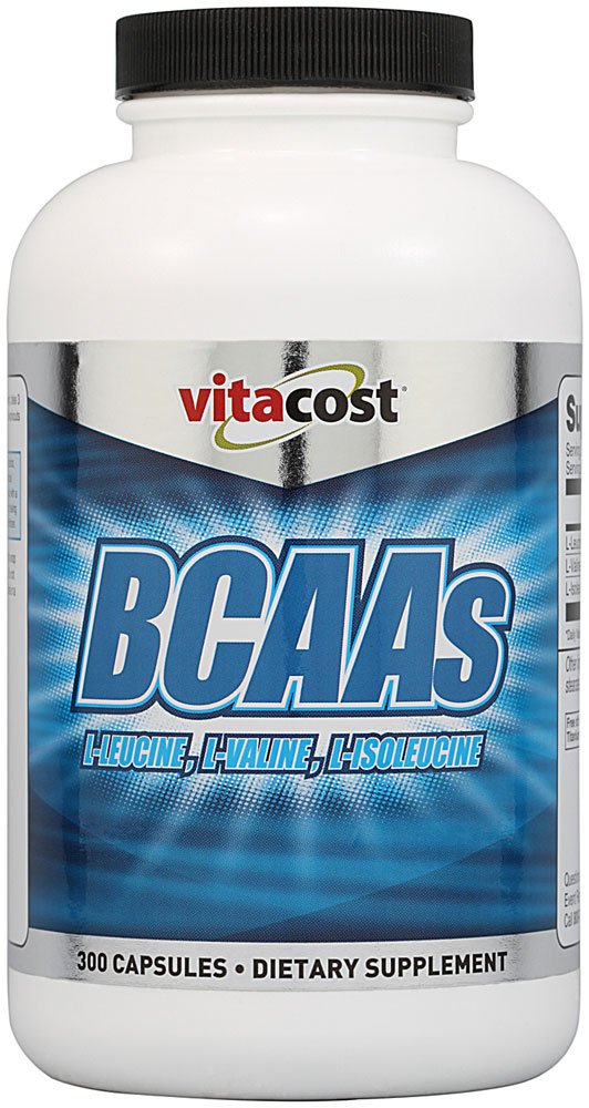 Vitacost BCAAs L-Leucine, L-Valine, L-Isoleucine - 2,400 mg per Serving - 300 Capsules