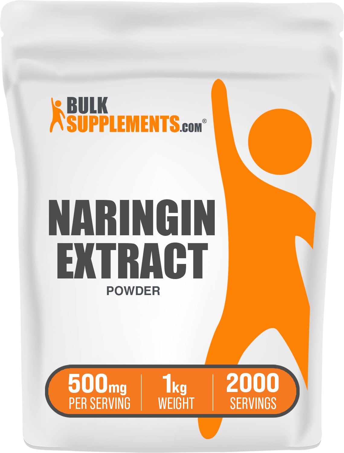 BulkSupplements.com Naringin Extract Powder - Sourced from Citrus Fruit, Naringin Supplement - Herbal Supplement, Gluten Free, 500mg per Serving, 1kg (2.2 lbs) (Pack of 1)