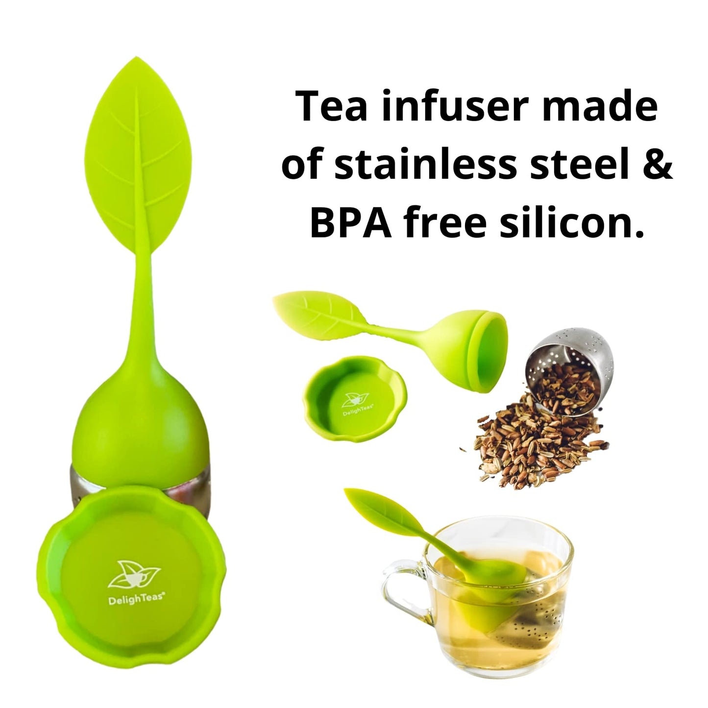 DelighTeas Liver Detox Tea | Stomach Relief & Liver Cleansing | Ayurvedic Loose Leaf Herbal Milk Thistle Tea | USDA Organic, Vegan, Caffeine Free | with BPA-Free Tea Infuser | 50 Servings, 5oz