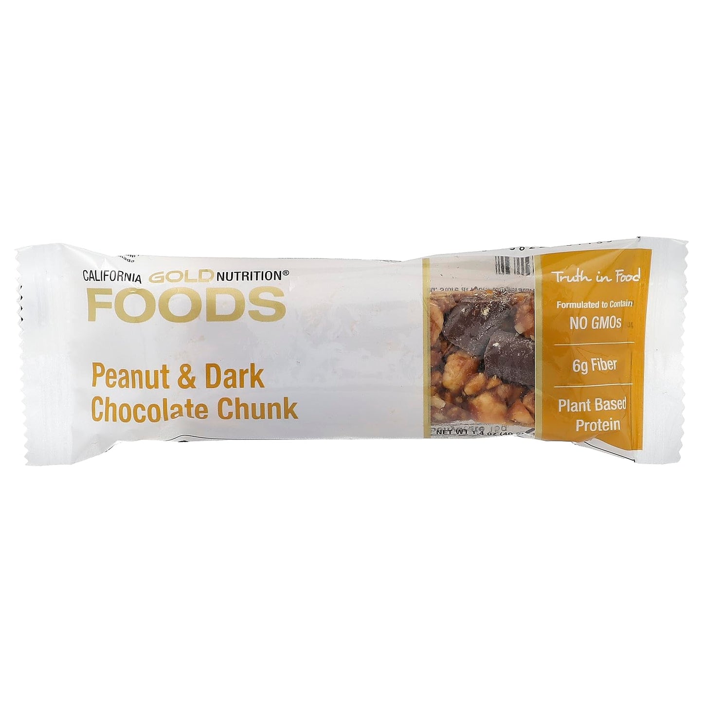 California Gold Nutrition Foods, Peanut & Dark Chocolate Chunk Bars, 12 Bars, 1.4 oz (40 g) Each