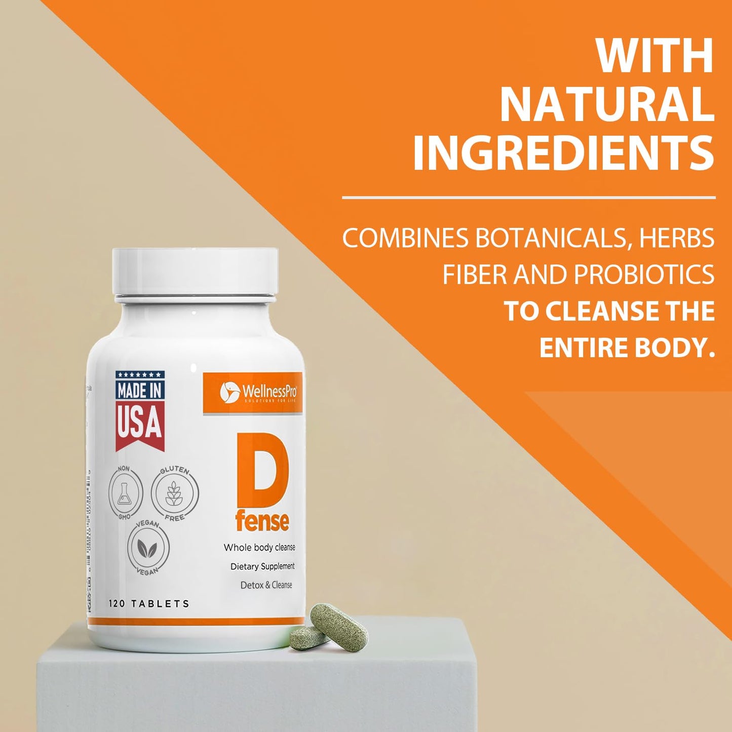 HARMONIFY Detox Cleanse, Gut & Liver Cleanser, Herbal Dietary Supplement, Milk Thistle, Goldenseal, Senna, Calcium & Magnesium, Probiotics, Multivitamin & Multimineral, 120 Tablets