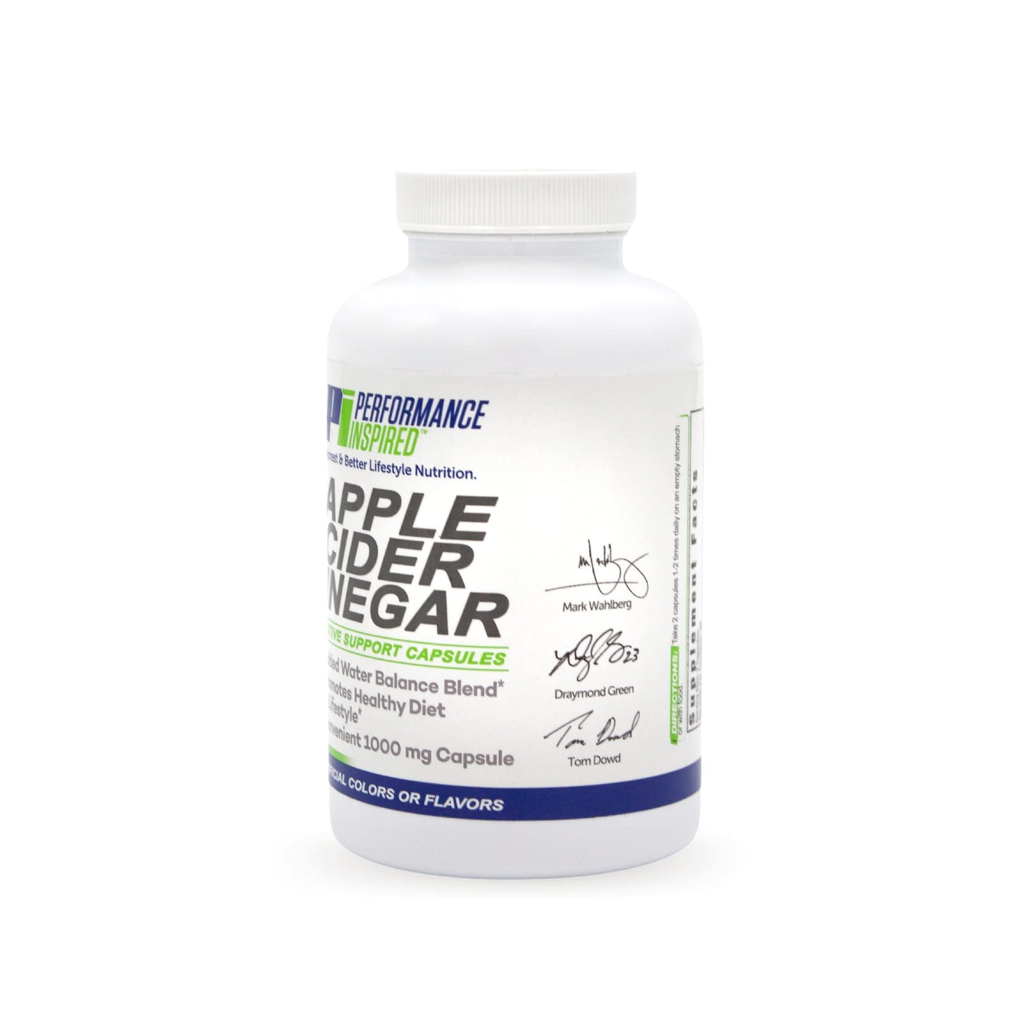 Performance Inspired Nutrition Apple Cider Vinegar Capsules - 1000mg - Supports Weight Loss, Blood Sugar, Immune Health - Water Balance Blend - 180 Count