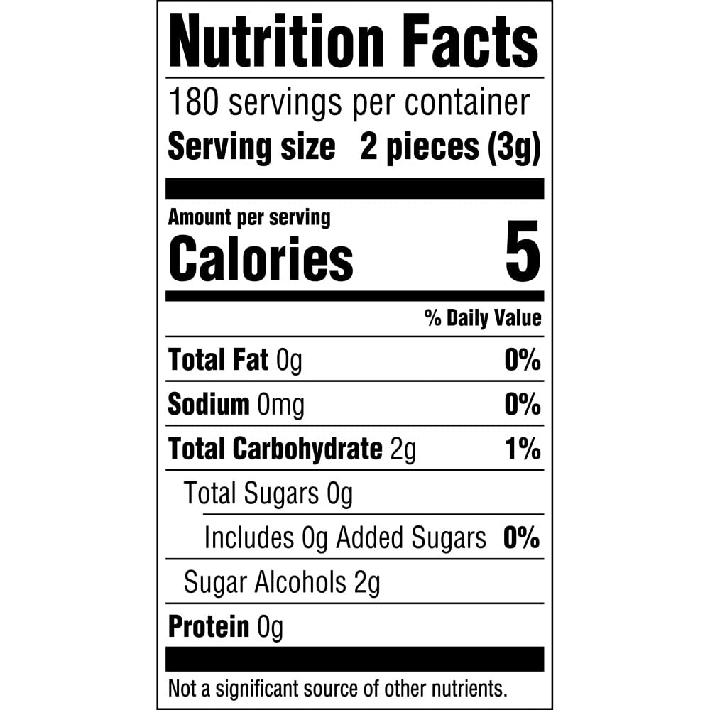 Eclipse Spearmint Sugarfree Gum 60 Count Pack of 6