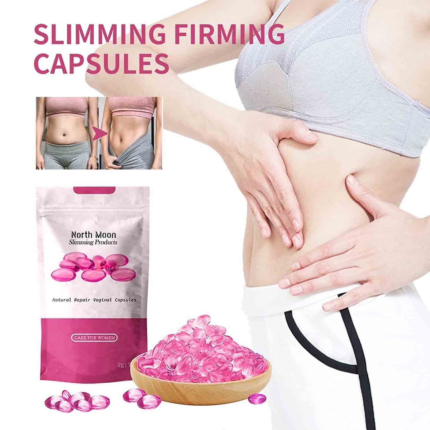 Weabet Instant Anti-Itch Detox Slimming Products, Natural Detox Viginal Capsulesa, Natural Detox Viginal Gel (8Bag-B)