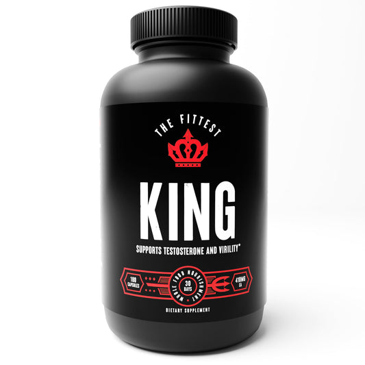 The Fittest King - Testosterone Booster Supplement - Supports Hormone Health, Stamina, & Strength - Includes Grass fed Bovine Liver, Bone Marrow, Heart & Testicle - 180 Capsules