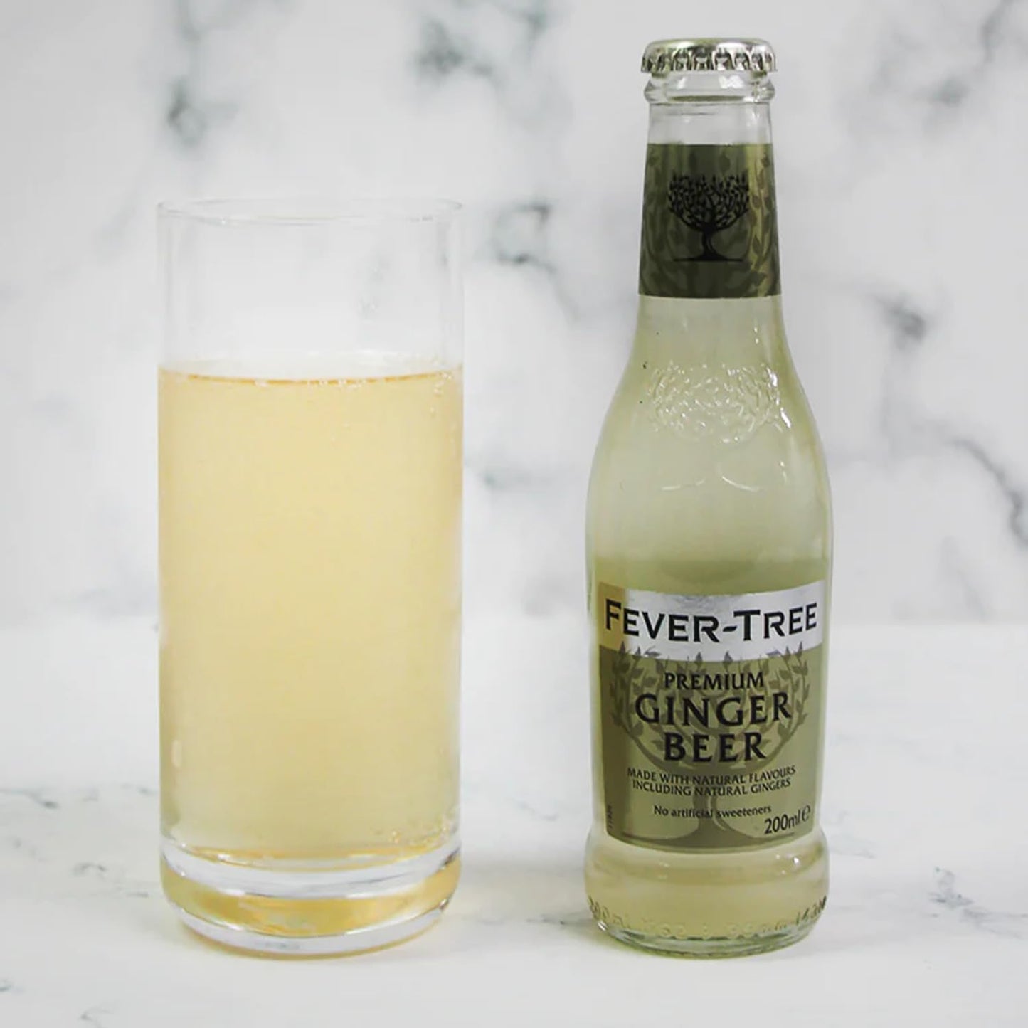Fever Tree Premium Ginger Beer  Premium Quality Mixer and Soda  Refreshing Beverage for Cocktails  Mocktails 200ml Bottle  Pack of 5