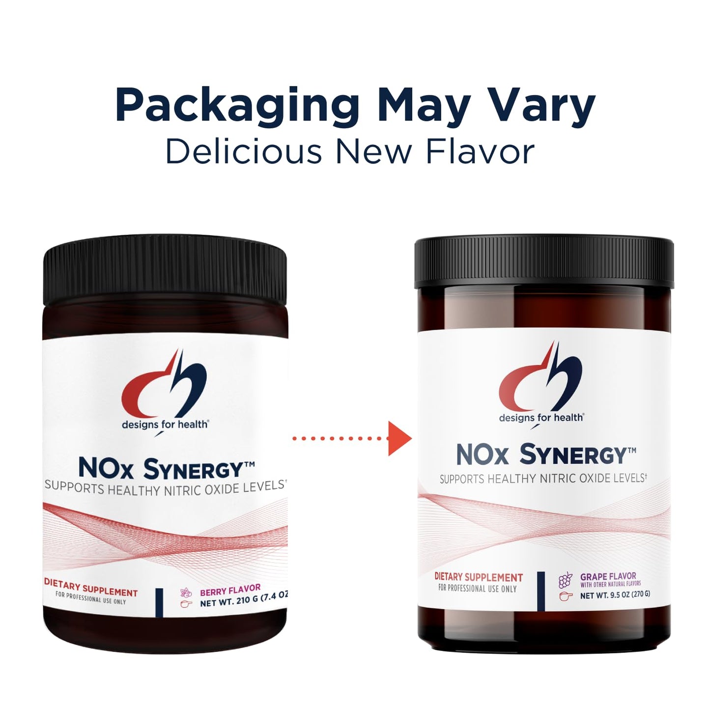 Designs for Health NOx Synergy - Drink Mix Powder to Support Healthy Nitric Oxide Levels - L-Arginine, Creatine, L-Citrulline + More - Pre Workout - Grape Flavor (30 Servings / 270g)