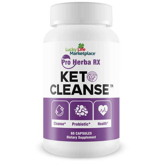 Pro Herba RX Keto Cleanse - Herbal Formula w/Probiotics - Keto Cleanse & Detox Naturally - Numerous Health Benefits - Help Cleanse Body of Toxins & Impurities - Support Energy, Digestion & Gut Health