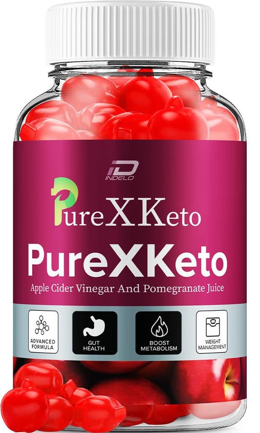 PureXKeto ACV Gummies Dietary Supplement - PureX Keto Keto ACV Gummies with Apple Cider Vinegar & Pomegranate Juice, Pure X Keto Gummies Reviews, Advanced Weight Management (1 Pack - 60 Gummies)