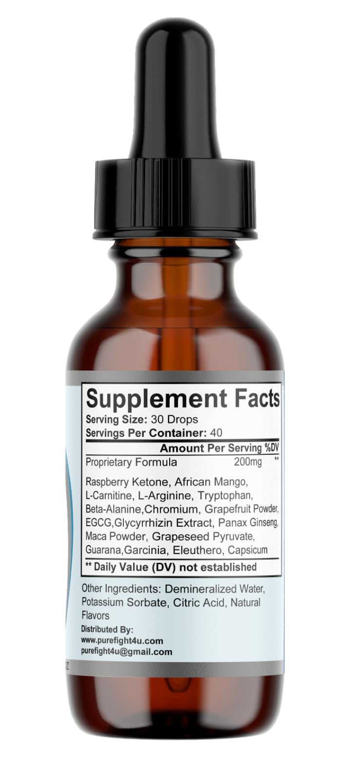 PureFight4U Lifestyle Keto Drops Full Strength, Increase Energy, Stamina and Metabolism, Weight Management Dietary Supplement | 2 FL OZ