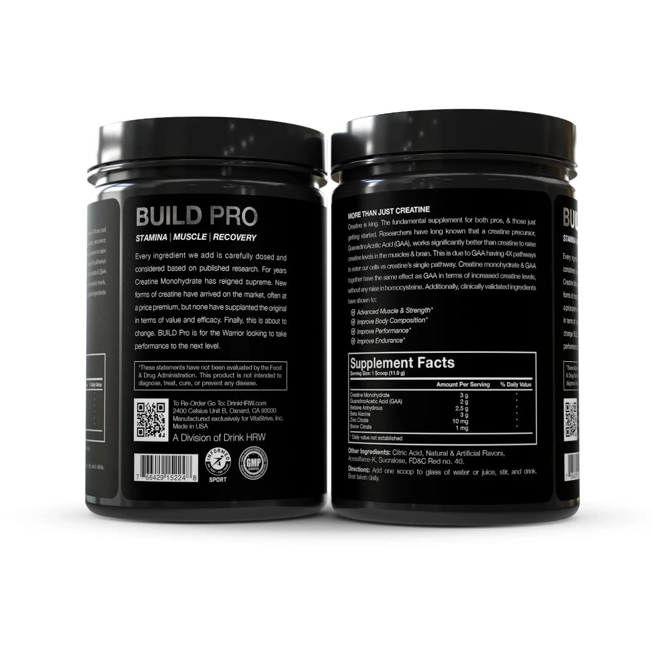 Build Pro for Muscle Building and Recovery, Peach Mango, Patent Pending GAA + Creatine Monohydrate, For Strength, Performance, Muscle Growth - Betaine, Beta Alanine, Zinc, Boron Citrate - 30 Servings