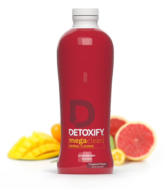 Detoxify - Mega Clean Herbal Detox Cleanse Drink - Full body cleanse detox for women and men - Same day results - Plus sticker