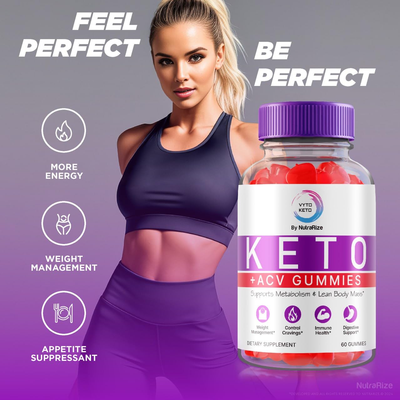 Vyto Keto ACV Gummies for Advanced Weight Loss - Vyto Maximum Strength Gummies, Vyto Keto Plus ACV, Keto + ACV Advanced Formula Supplement, Gomitas Reviews (60 Gummies)
