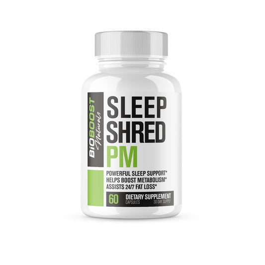 Sleep Shred PM | Night Time Fat Burner Weight Loss Pills for Women & Men + Appetite Suppressant | Shred Fat While You Sleep | Powerful Sleep Aid, Belly Fat Burner | Metabolism Booster - 60 Capsules
