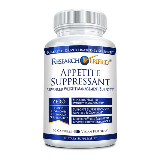 Research Verfied Appetite Suppressant - Curb Cravings, Reach Satiety, Boost Metabolism - 60 Capsules