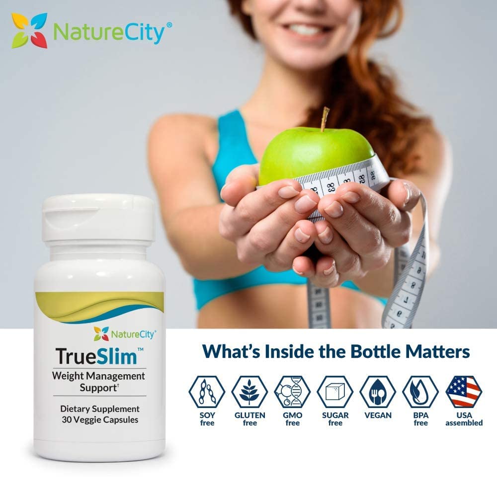 NatureCity True-Slim 400mg Morosil Fat and Weight Loss Supplement | Helps Reduce Fat Accumulation | 30 Veggie Capsules | Non GMO Gluten-Free | Made in USA with Blood Orange Extract from Sicily Italy