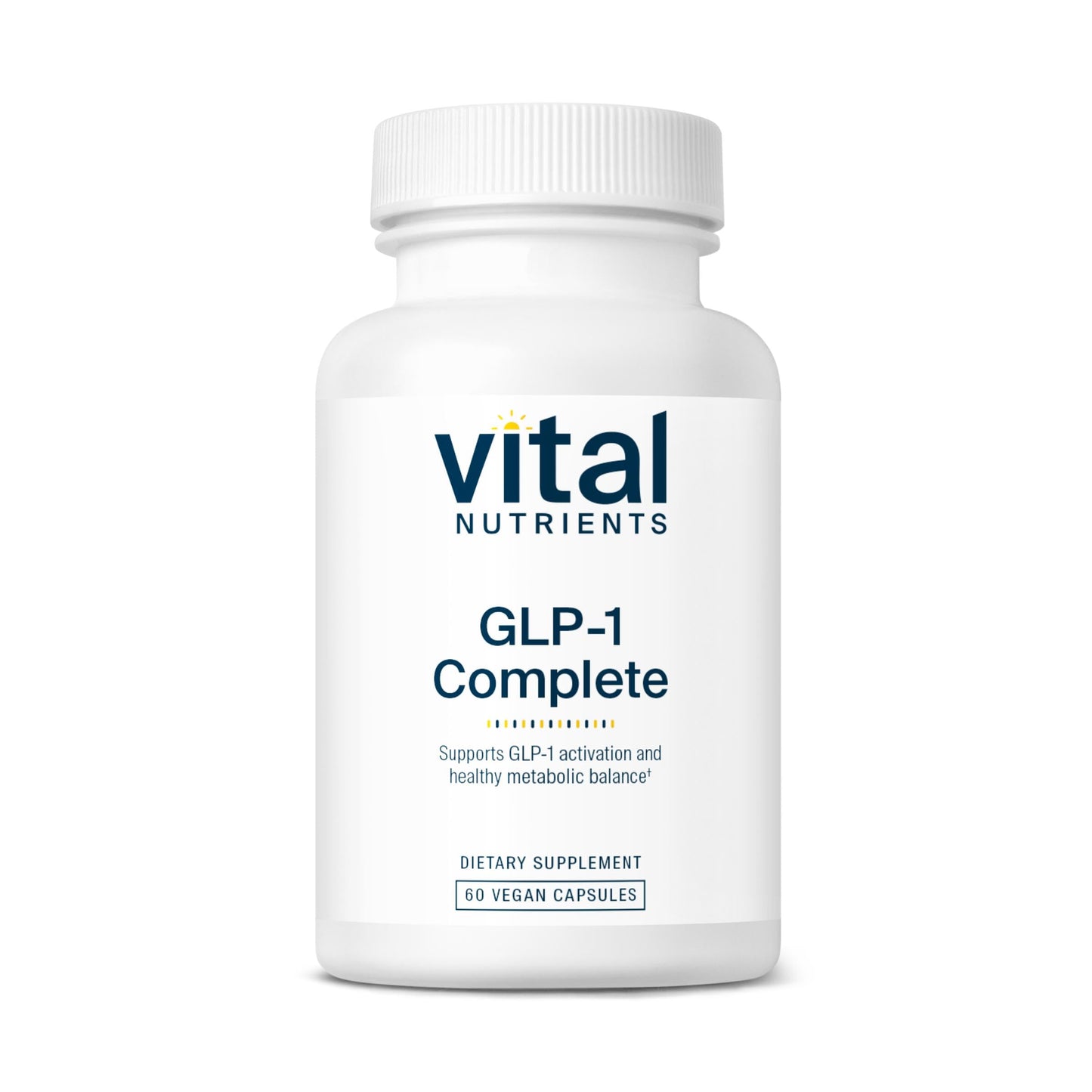 Vital Nutrients GLP-1 Complete | GLP-1 Probiotic, Prebiotic, Postbiotic + Hops Extract | Fast-Acting GLP-1 Activators Helps Curb Cravings | Vegan, Dairy & Gluten Free | 60 Capsules
