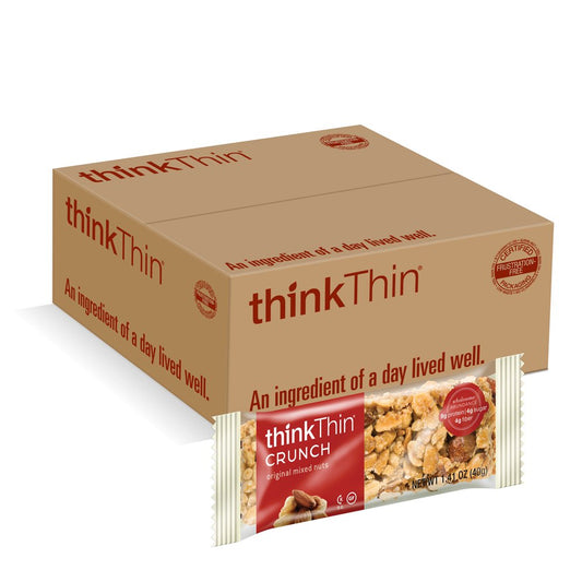 thinkThin Crunch Mixed Nuts, Gluten Free, 1.41 Ounce Bars (Pack of 15)