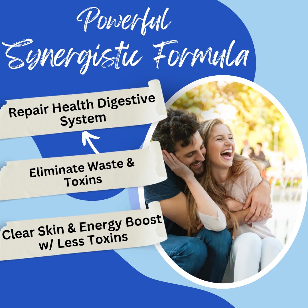 Slimtox™ Organic 15 Day Colon Cleanse & Detox for Flat Stomach Less Bloat & LBS w/Probiotics - Constipation Relief - Flushes Toxins, Boosts Energy
