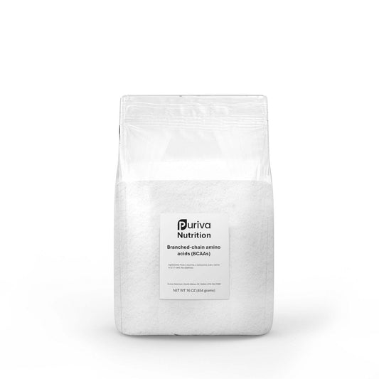 BCAA (branched-chain amino acids in 2:1:1 ratio), 1 pound, Puriva Nutrition