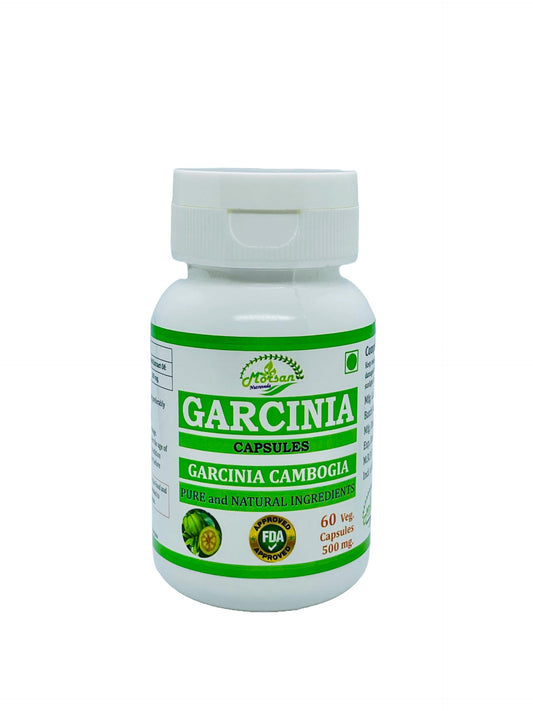 Natural and Pure Herbal Garcinia CAMBOGIA (Garcinia) Extract Capsules | Highest Potency, 100% Herbal Product | Pack of 60 X 500 mg. Veg. Capsules (Pack of 1 Jar)