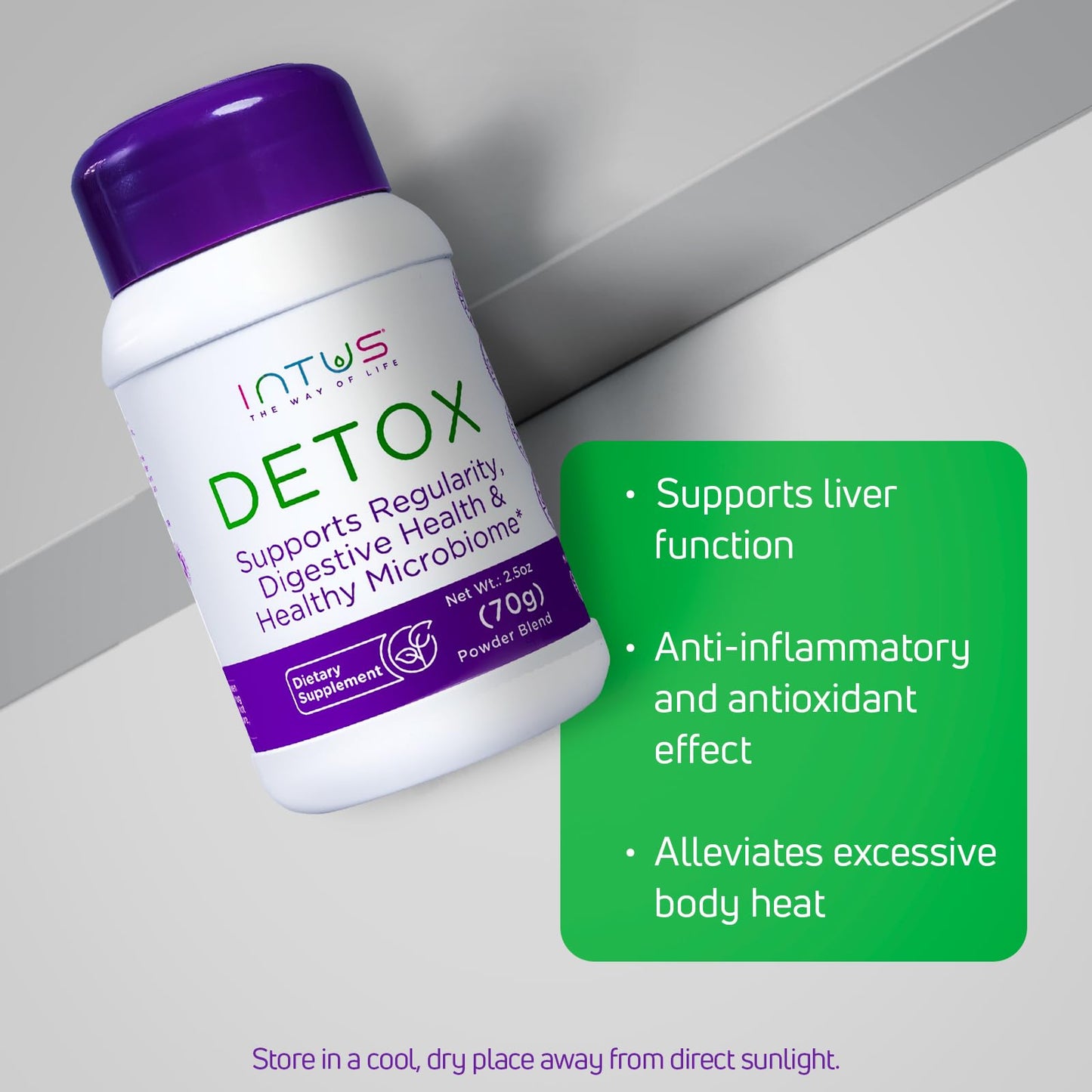 Intus Detox | Colon Cleanse and Liver Detox for Digestive Health | Ayurvedic Herbal Supplement to Support Gut Health, Chronic Constipation, Improve Digestion, and Provide Bloating Relief | 2.5 oz