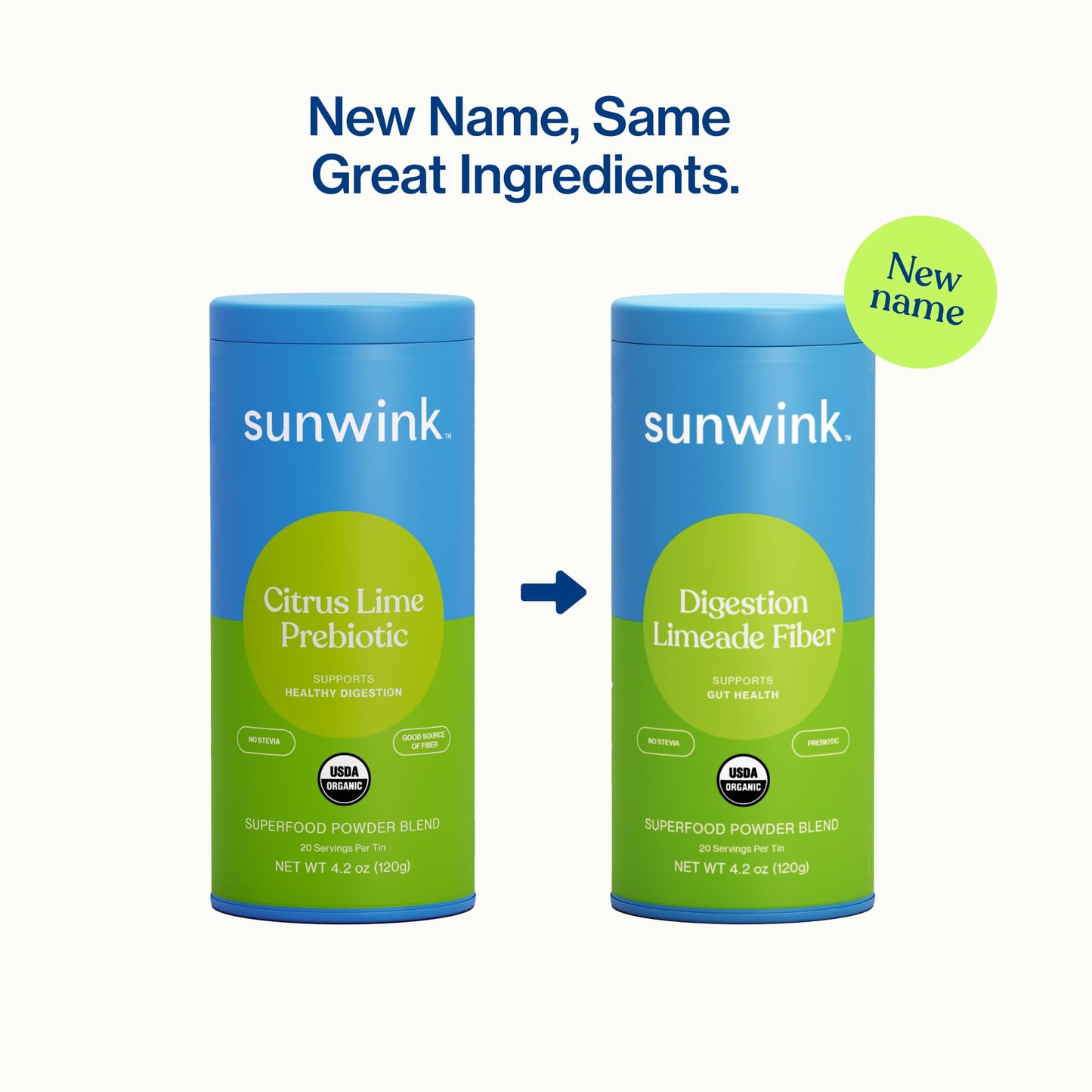 Sunwink Digestion Limeade Fiber Superfood Powder | Daily Fiber Powder for Digestion | Prebiotic Fiber Powder with Chicory Root, Burdock, Tangerine Peel | Supports Gut Health | 4.2 oz, 20 Servings