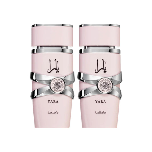 Lattafa Yara for Women Eau de Parfum Spray, 3.4 Ounce (Pack of 2)