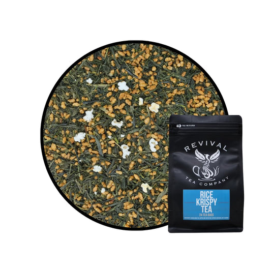 Revival Tea Company Rice Krispy Tea  Green Tea Blend with Toasted Rice and Marshmallow Flavor  24 Tea Bags