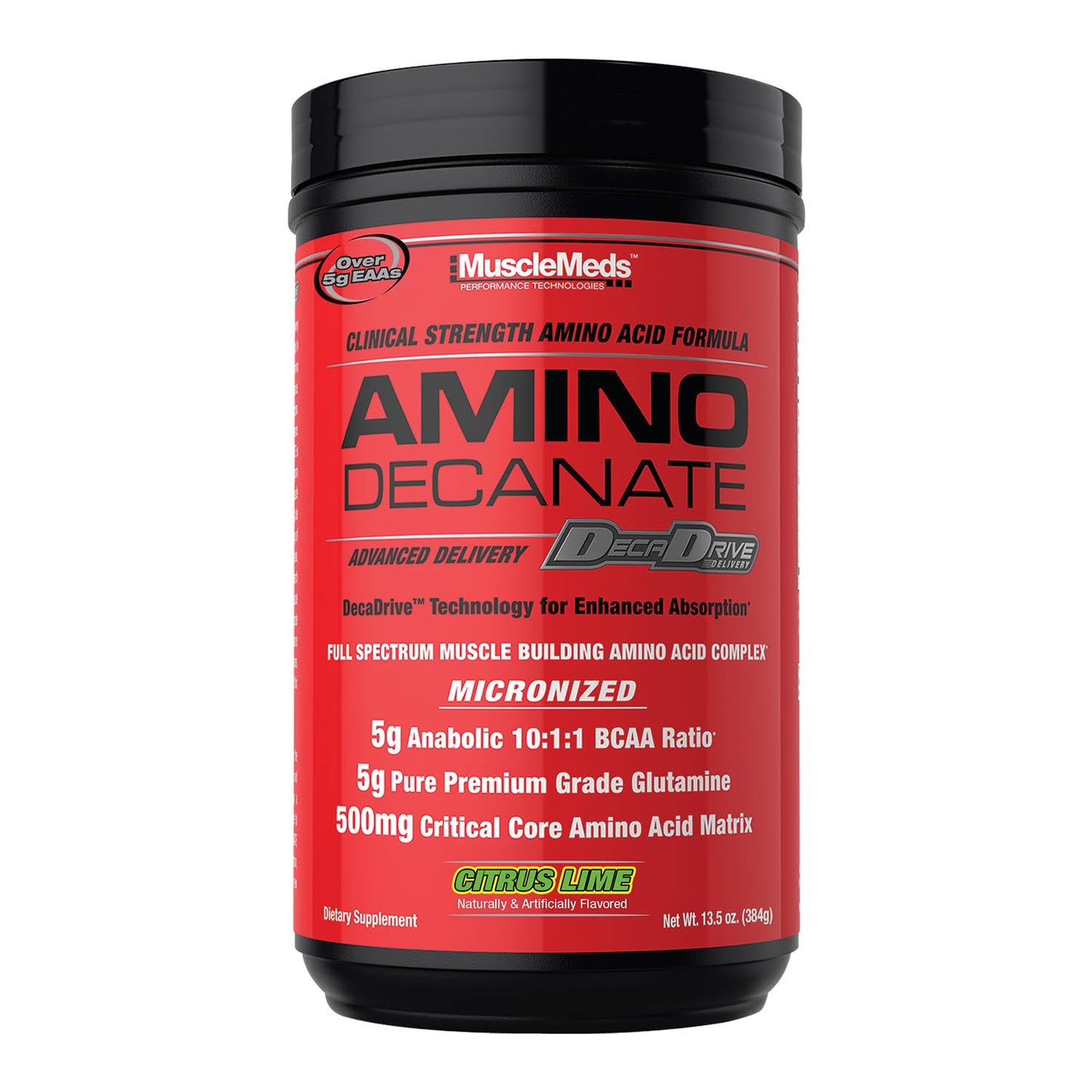 MuscleMeds Amino Decanate, Citrus Lime,13.5 oz (384g)