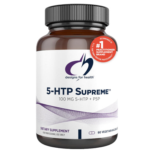 Designs for Health 5-HTP 100mg with Vitamin B6 (P-5-P) - 5-HTP Supreme 100 mg Supplement - Serotonin Precursors to Help Support Healthy Mood + Appetite (60 Capsules)