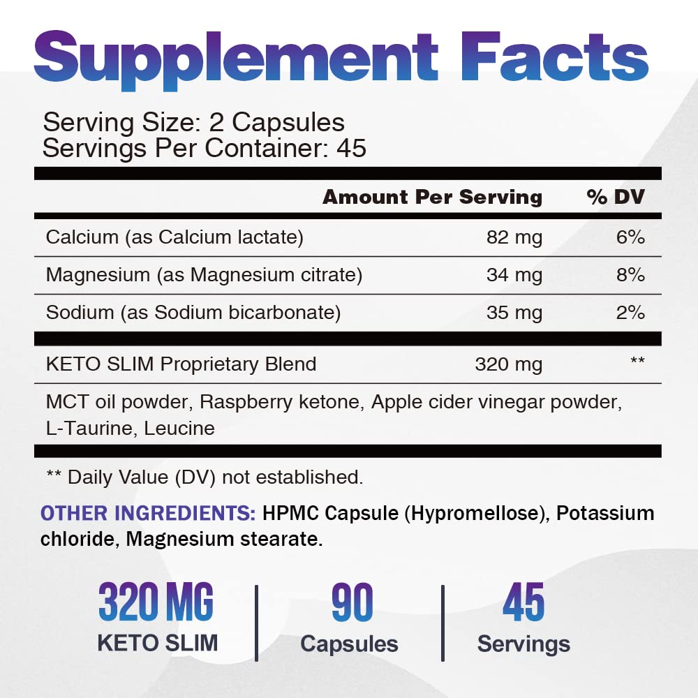 VEGEPOWER Keto Weight Loss Pills - Fat Burner for Women and Men with Apple Cider Vinegar - Natural Appetite Suppressant, Weight Management & Metabolism Booster - 180 Keto ACV Capsules