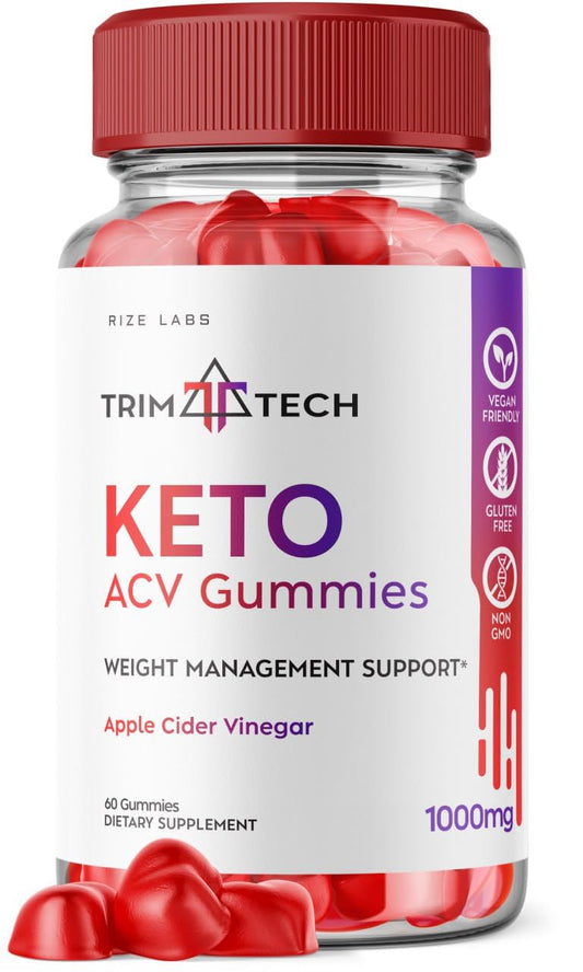 rize labs - Trim Tech Keto ACV Gummies for Advanced Weight Loss with Apple Cider Vinegar, Supplement Helps in Reducing Belly Fat (60 Gummies)