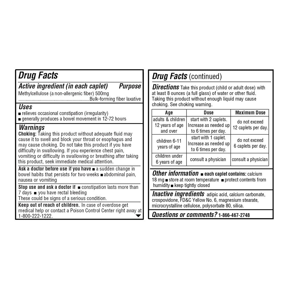 Quality Choice Fiber Therapy Caplets 100 Ct